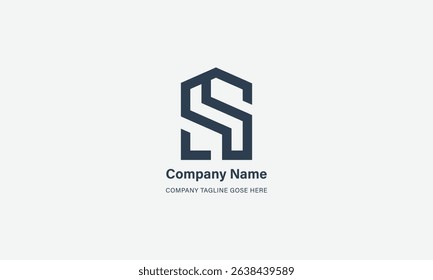 Letter Modern Monogram Style S and SS Logo