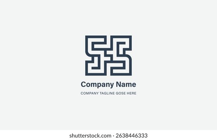 Letter Modern Monogram Style S and SS Logo