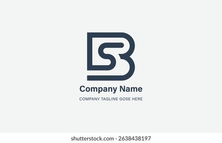 Letter Modern Monogram Style SB and BS Logo