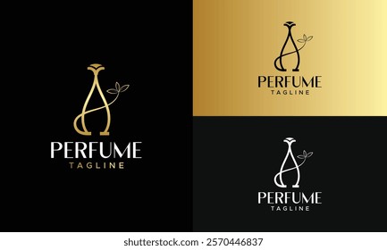 A Letter Modern Perfume Cosmetic Logo Design