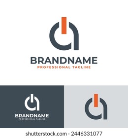 Letter A Modern Power Logo, suitable for business related to power or energy with A initial