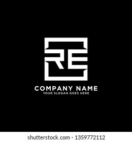 letter modern square RE Logo vector design, It is good for your business company or corporate