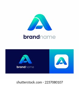 Letter A Modern Styles Logo Design