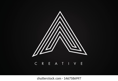 A Letter Modern Trendy Design Logo. Letter A Icon Logo with Monogram Vector Illustration.