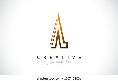 Letter A Modern Trendy Design Logo Concept. Creative look Icon Logo with gradient style Vector Illustration.