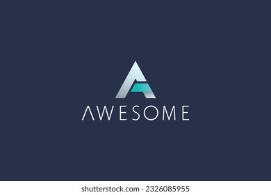 Letter A modern unique logo