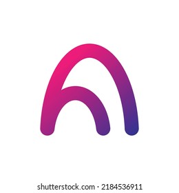 letter A modern vector logo design
