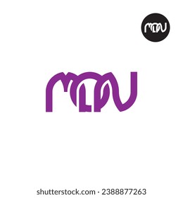 Diseño de logotipo de monograma de carta MON