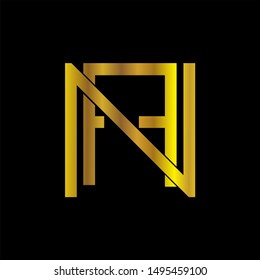 AN Letter monogram with abstrac concept style design