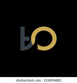 TO Letter monogram with abstrac concept style design