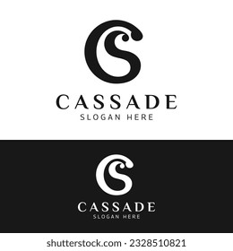 Letter Monogram C S CS SC in Classy Minimal Style for General Fashion Clothing Apparel Sports Brand Business Logo Design Template
