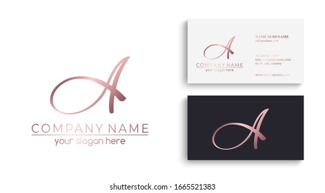 Un monograma de letras. Elegante logo de lujo. Estilo caligráfico. Identidad corporativa y tarjeta de visita. Diseño de vectores.
