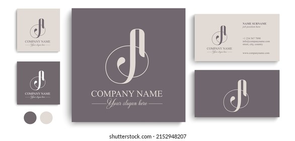 Un monograma de letras. Elegante logo de lujo A. Estilo caligráfico. Identidad corporativa y logotipo personal. Diseño de vectores.