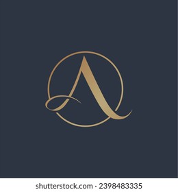 Un monograma de letras. Elegante logo de lujo. Estilo caligráfico. Identidad corporativa y logotipo personal. Diseño de vectores.