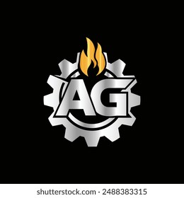 Letter monogram  gas logo is energy, liquid, lubricant, diesel, petrol, gasoline,
fuel, flame, business and company logo. Font emblem.
Modern vector logo for petroleum business and company.