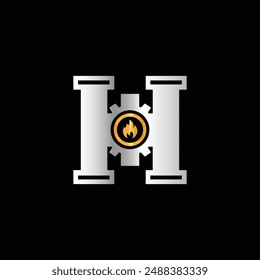 Letter monogram  gas logo is energy, liquid, lubricant, diesel, petrol, gasoline,
fuel, flame, business and company logo. Font emblem.
Modern vector logo for petroleum business and company.
