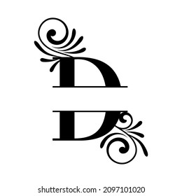 Letter Monogram. Initial letters of the monogram D svg