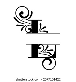 Letter Monogram. Initial letters of the monogram L