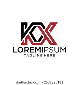 letter at monogram KX style line art modern logo