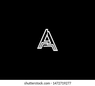 A letter monogram linear abstract logotype