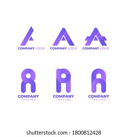 letter a monogram logo concept