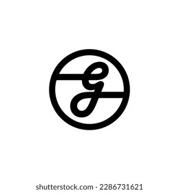 Letter eg monogram logo design