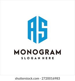 letra AS monograma logo elemento de diseño Vector Plantilla