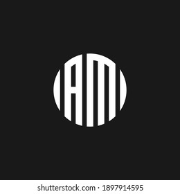 Diseño de logotipo de monograma de carta AM, diseño de logotipo de carta inicial AM, marca AM, logotipo de tipografía AM