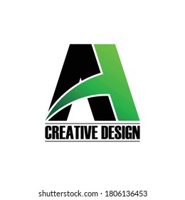 Letter AT monogram logo design vector