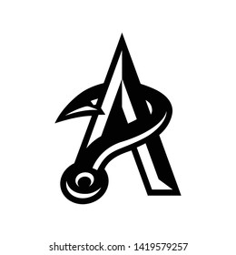 Letter A Monogram Logo. Fishing Logo Company. Simple and clean corporate Logo.