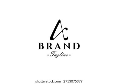 A letter monogram logo with flat design style
