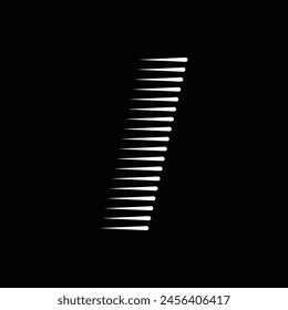 Letter I Monogram Logo Icon Geometric Horizontal Motion Speed Lines