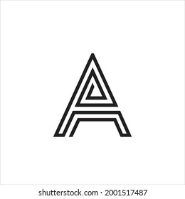 Un logotipo de monograma de letras en estilo monolítico.