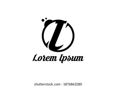 Letter I monogram logo, unique design minimalism.