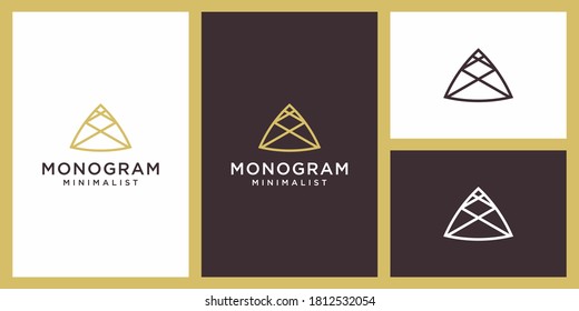 letra un conjunto de logotipos minimalistas monogramo
