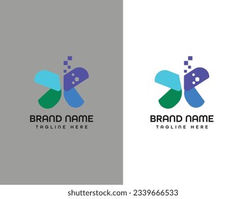 letter monogram modern business logo design 