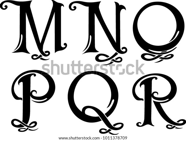 Download Letter Monogram Set 3 Uppercase Stock Vector (Royalty Free ...