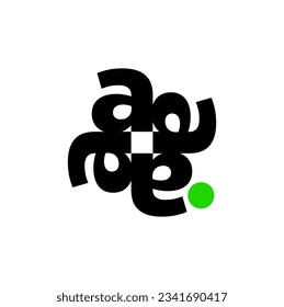 letter A monogram vector icon. A typography monogram.