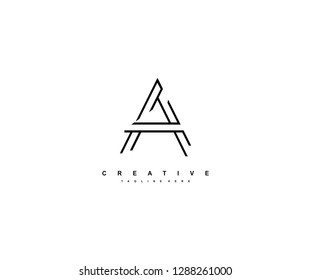 Letter A Monoline Linear Minimalism Modern Type Logo