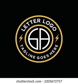 Letter Monoline logo Design vector graphic