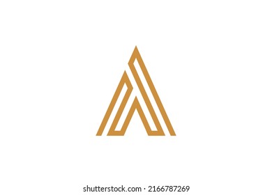 Letter A Monoline Logo Vector