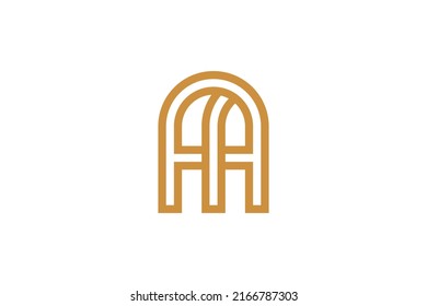 Letter A Monoline Logo Vector