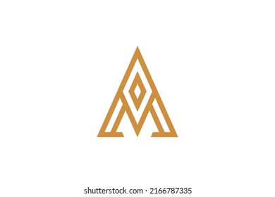 Letter A Monoline Logo Vector