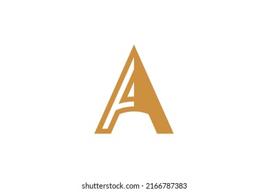 Letter A Monoline Logo Vector