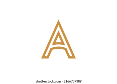 Letter A Monoline Logo Vector