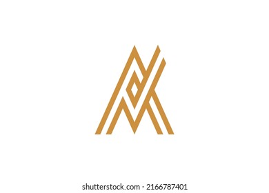 Letter A Monoline Logo Vector