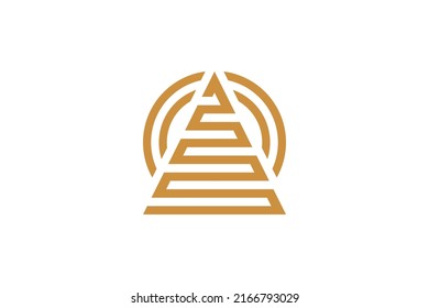 Letter A Monoline Logo Vector