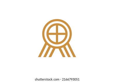 Letter A Monoline Logo Vector