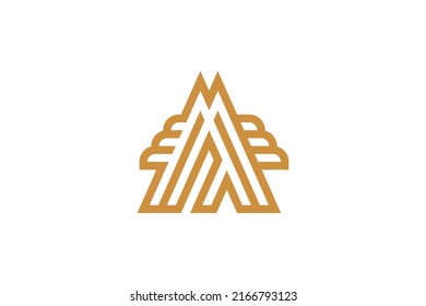 Letter A Monoline Logo Vector