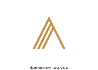 Letter A Monoline Logo Vector